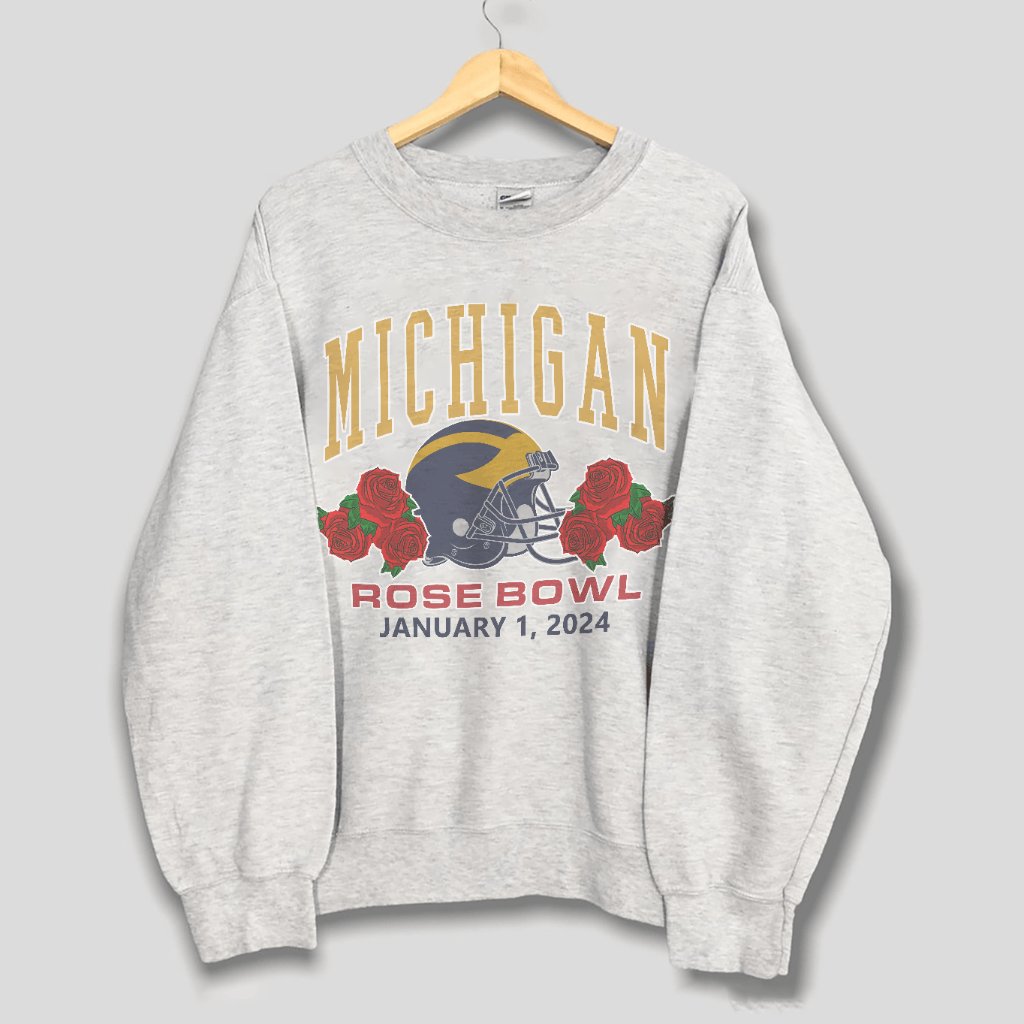 2023 2024 University Of Michigan Wolverines Rose Bowl Football Ncaa Sweatshirt